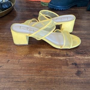 Lulus Yellow Heels Size 8